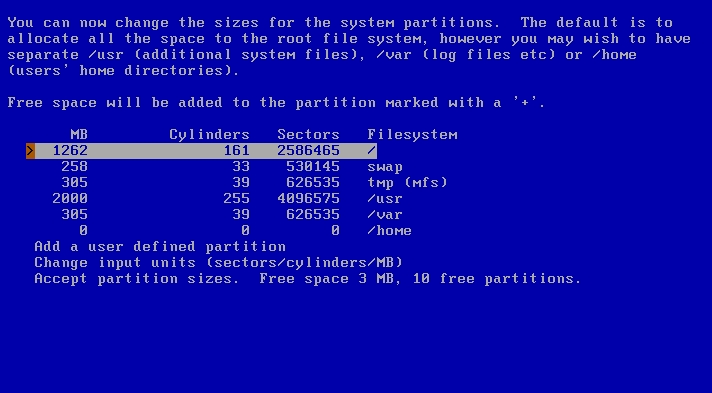 Разметка диска NetBSD
